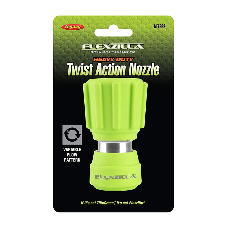 Flexzilla Garden Hose Nozzle - Heavy Duty Twist Action, NFZG62, ZillaGreenâ„¢ - Image 2